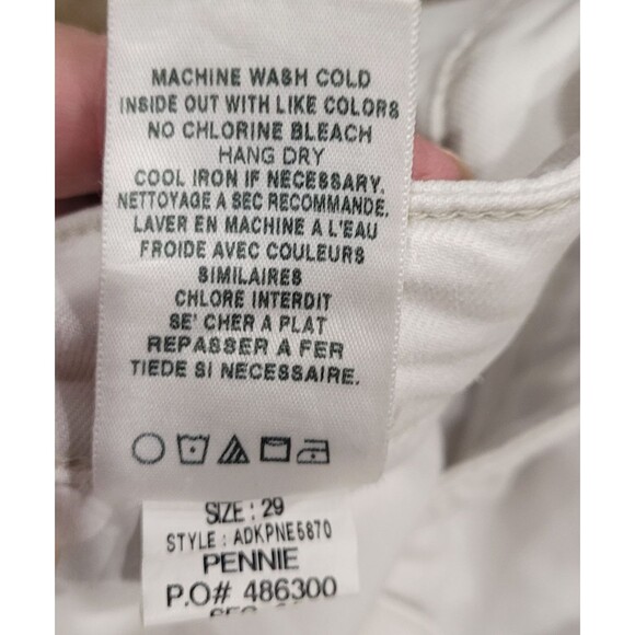 Joe’s Jeans Women’s Easy High Water Pennie White Sz 29 ( act 33X29) Straight Leg - Picture 5 of 8
